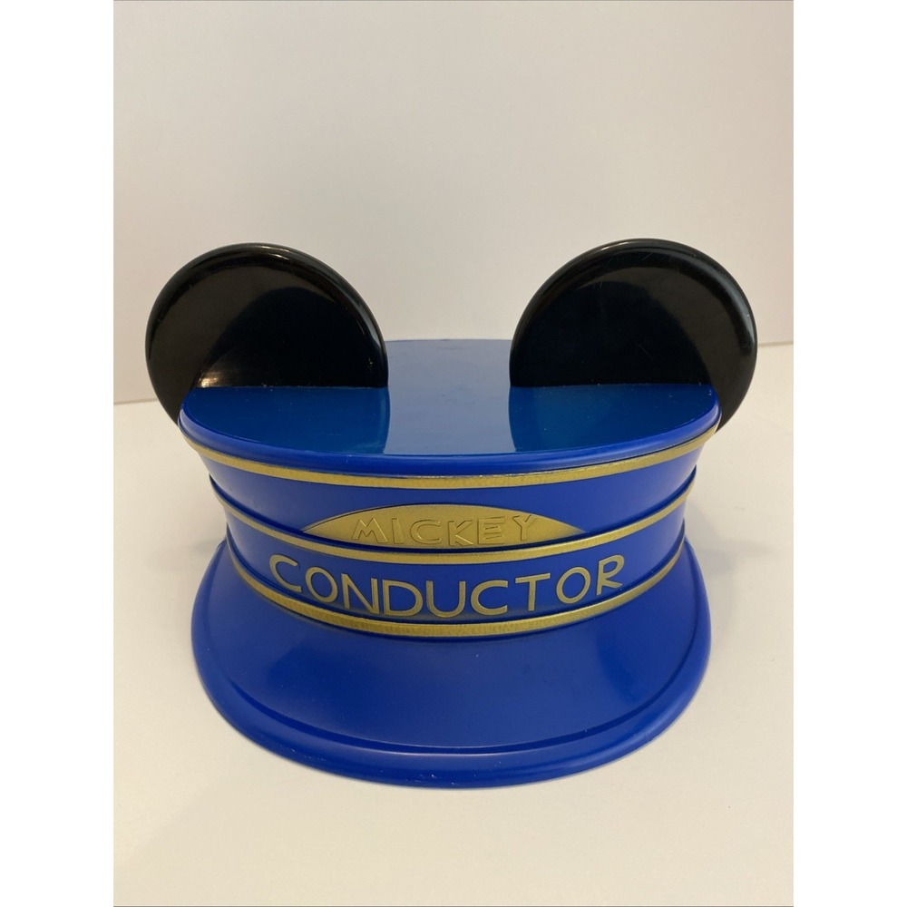 Mickey Mouse Ears Train CONDUCTOR Hard Shell Hat Vintage RARE Costume Toy